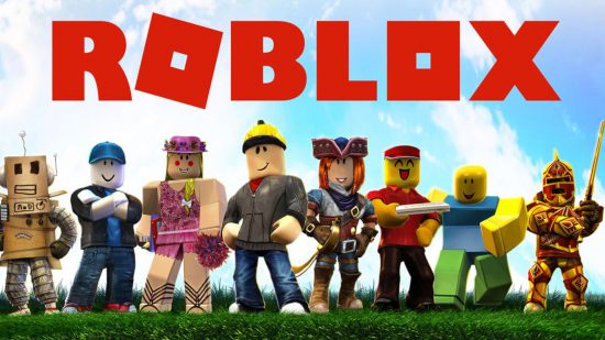 Official Roblox artwork with different in-game characters for Roblox codes guide